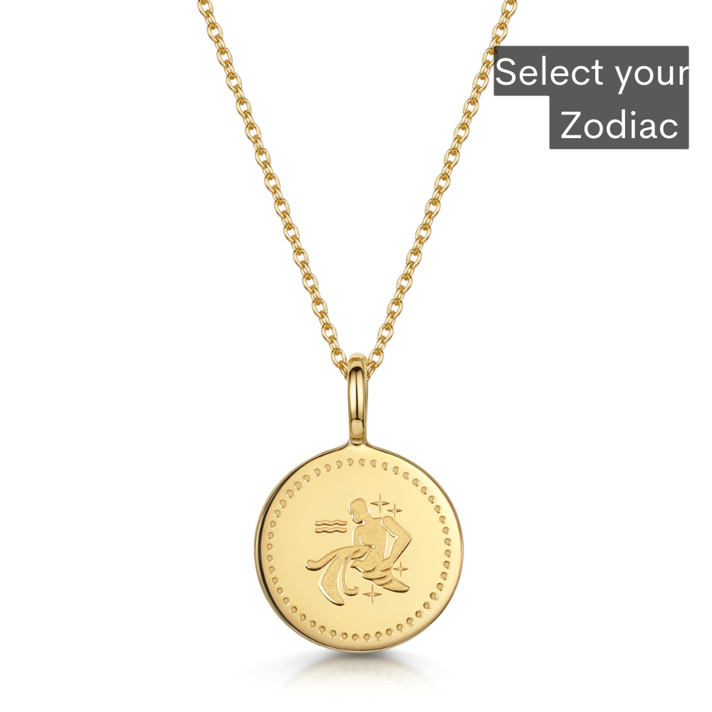 Zodiac Icon Necklace – Gold