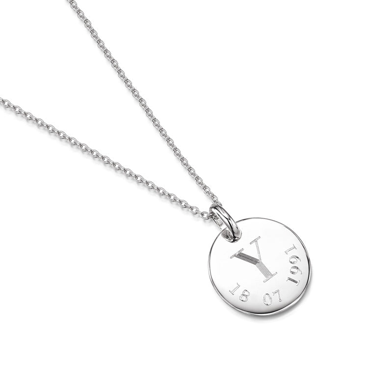 Initial & Date Personalised Necklace – Silver