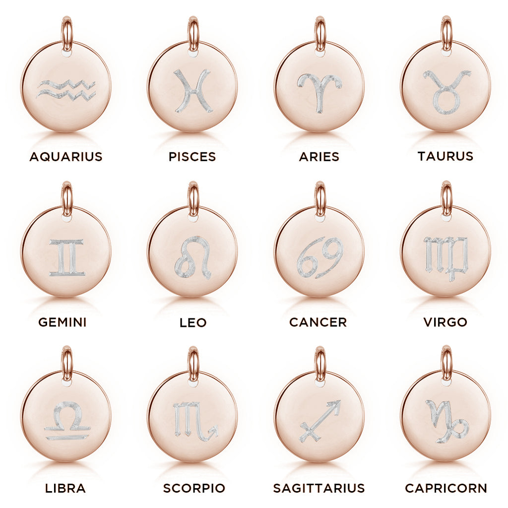 Zodiac Symbol - Rose Gold
