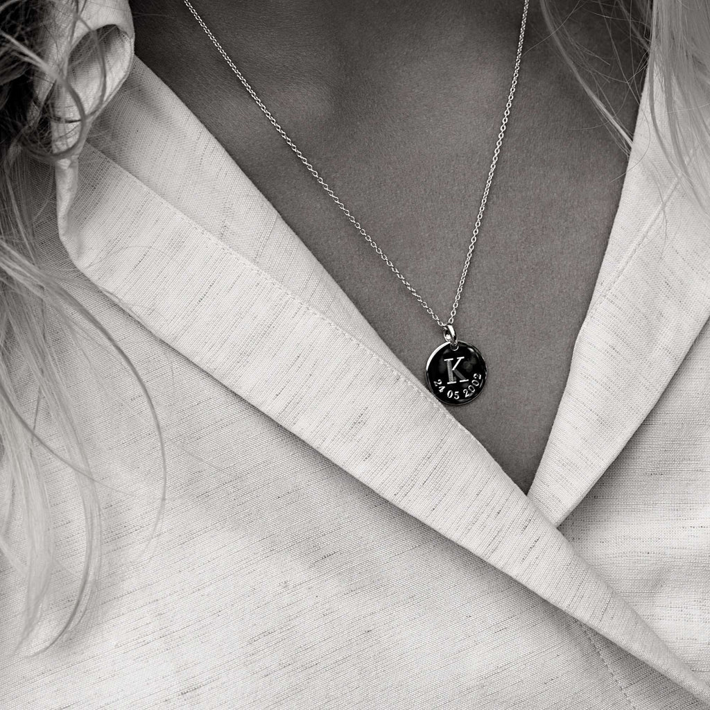 Initial & Date Personalised Necklace – Rose Gold