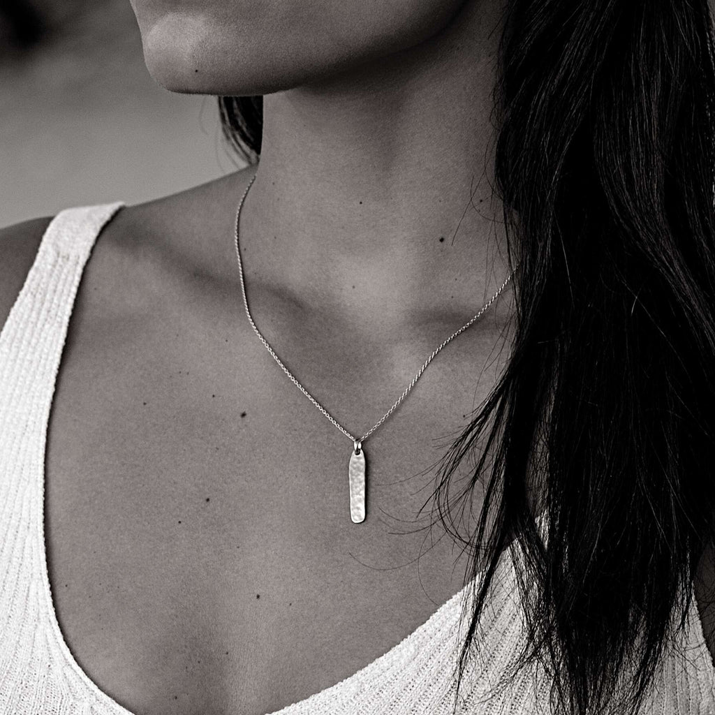 Silver Ingot Personalised Necklace