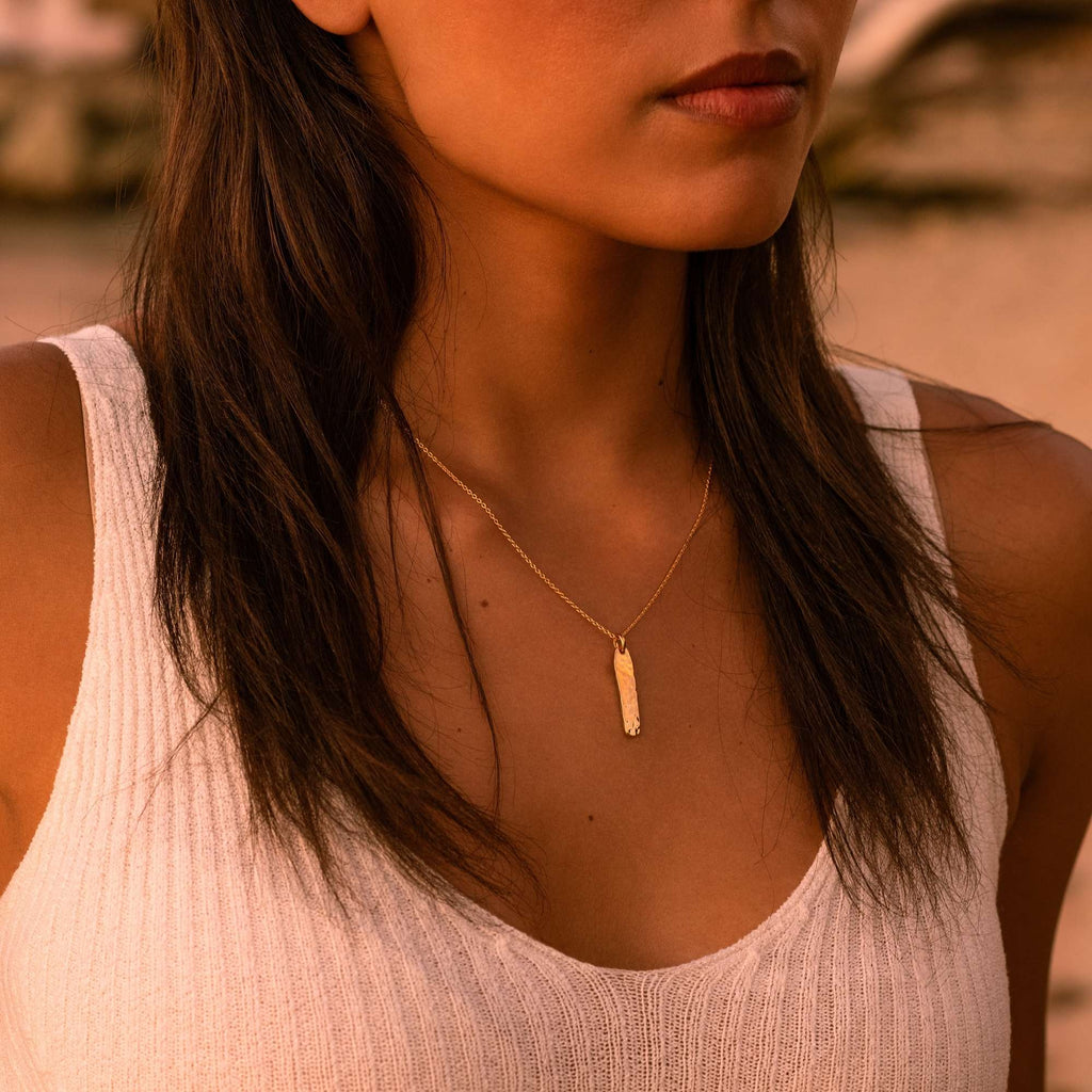 Gold Ingot Personalised Necklace