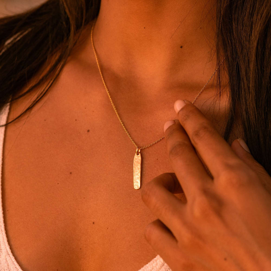 Gold Ingot Personalised Necklace