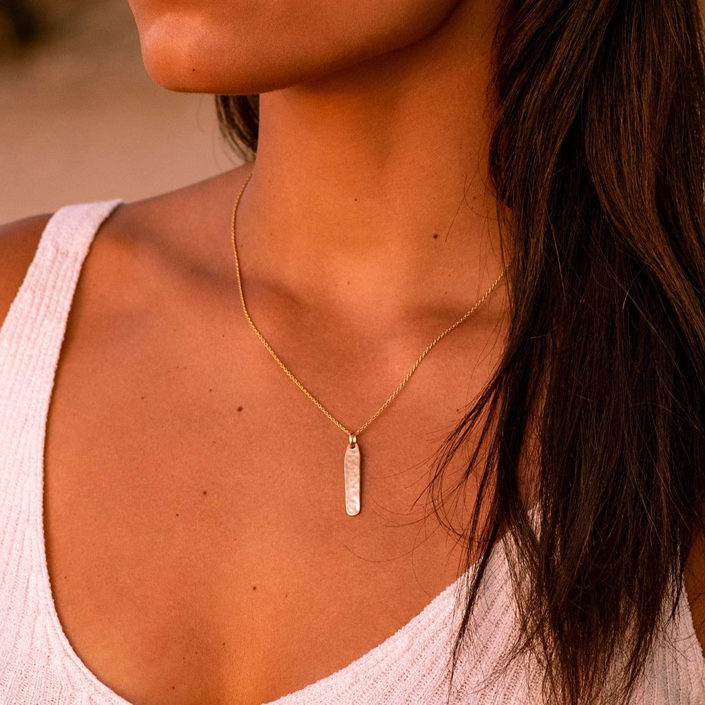 Gold Ingot Personalised Necklace