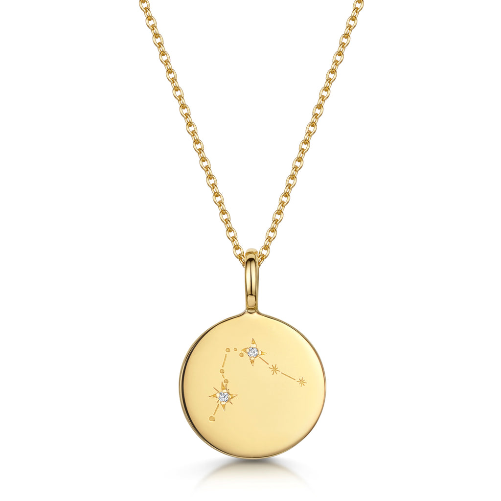Zodiac Constellation Necklace - Diamond-Set Gold