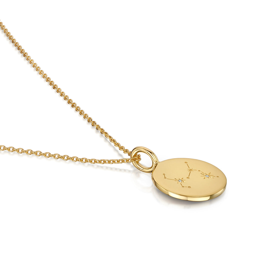 Zodiac Constellation Necklace - Diamond-Set Gold
