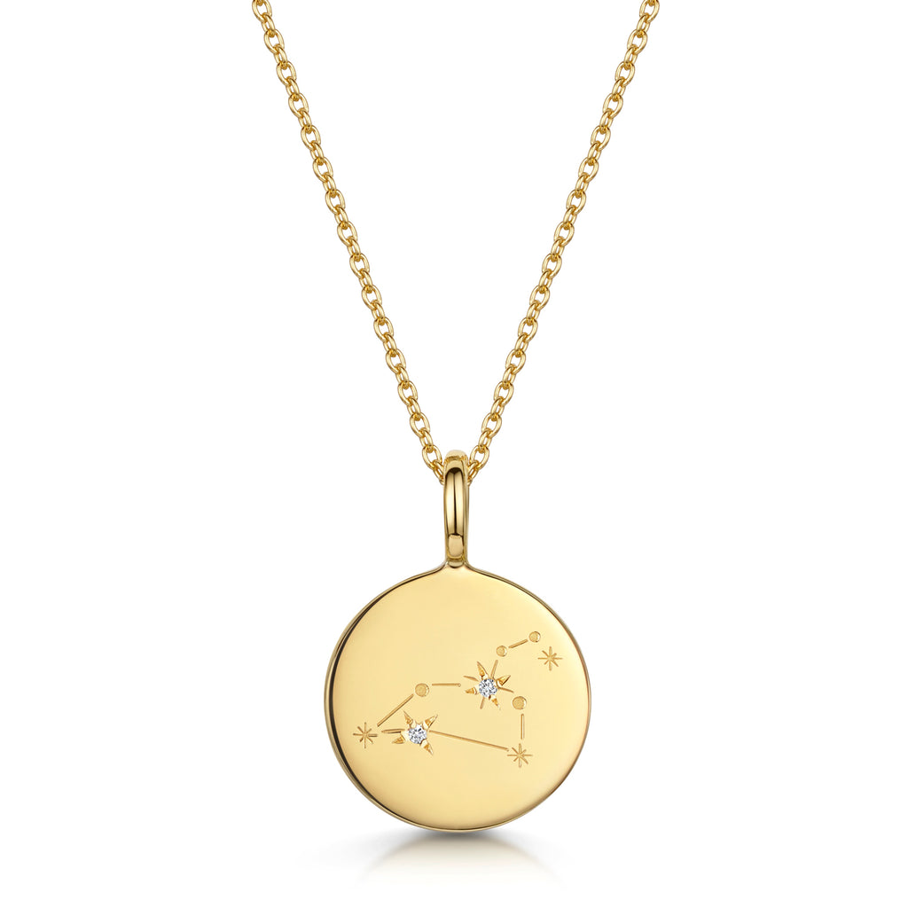 Zodiac Constellation Necklace - Diamond-Set Gold