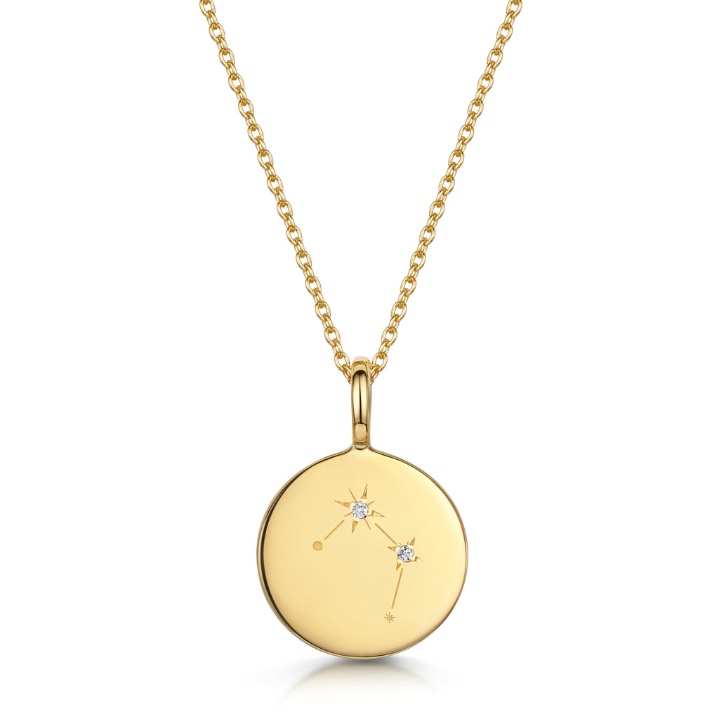 Zodiac Constellation Necklace - Diamond-Set Gold
