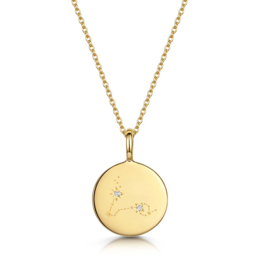 Zodiac Constellation Necklace - Diamond-Set Gold