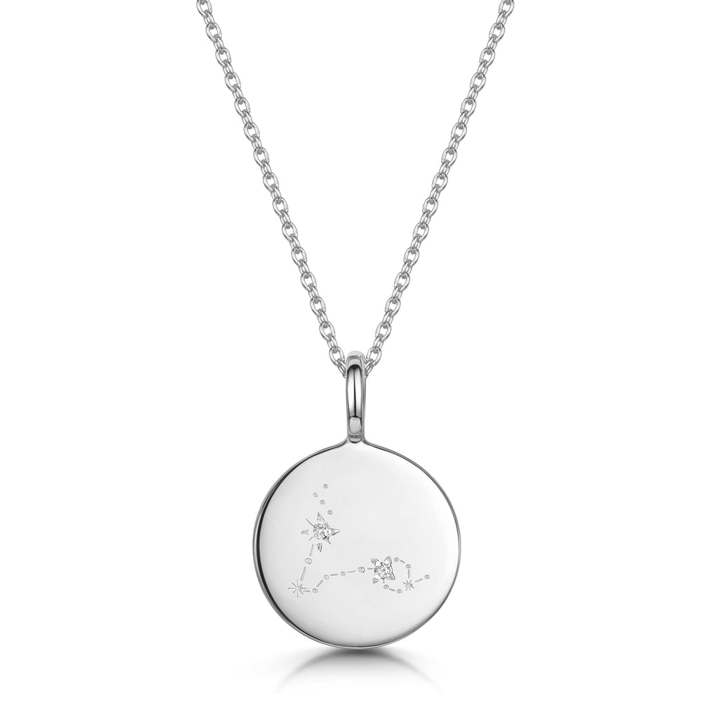 Zodiac Constellation Necklace - Diamond-Set Silver