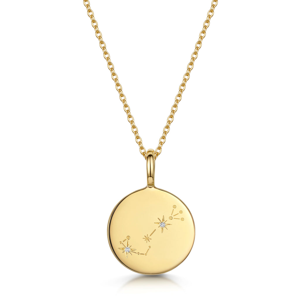 Zodiac Constellation Necklace - Diamond-Set Gold