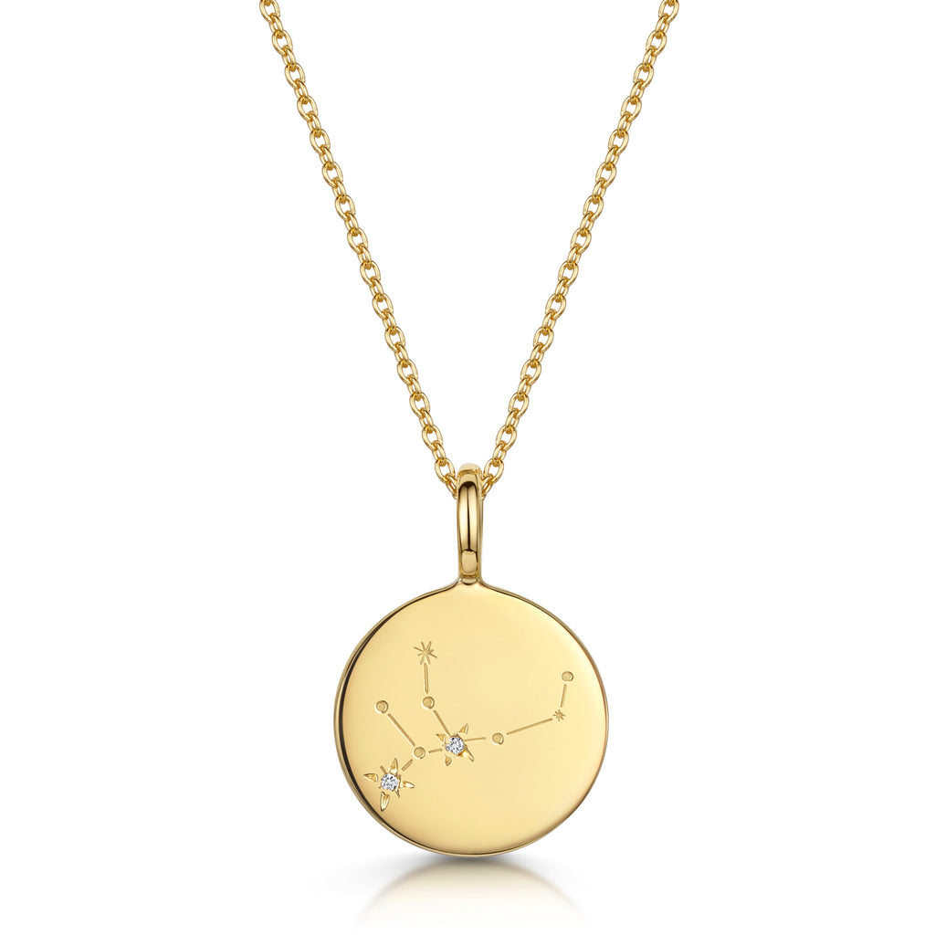 Zodiac Constellation Necklace - Diamond-Set Gold