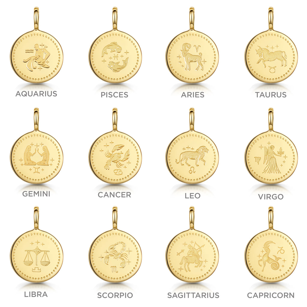 Zodiac Icon Necklace – Gold