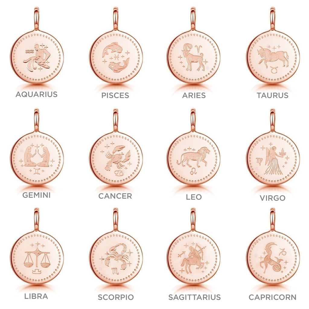 Zodiac Icon Necklace – Rose Gold
