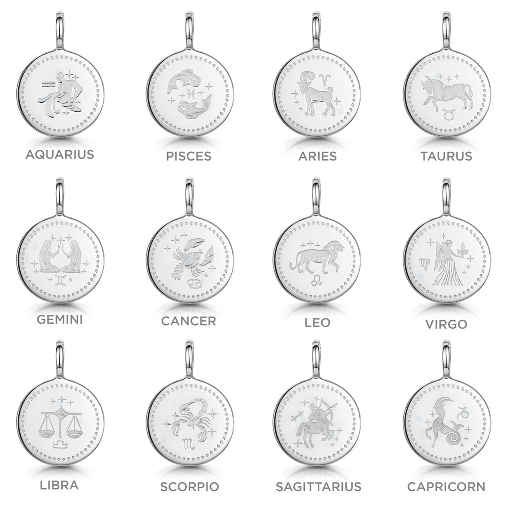 Zodiac Icon Necklace – Silver