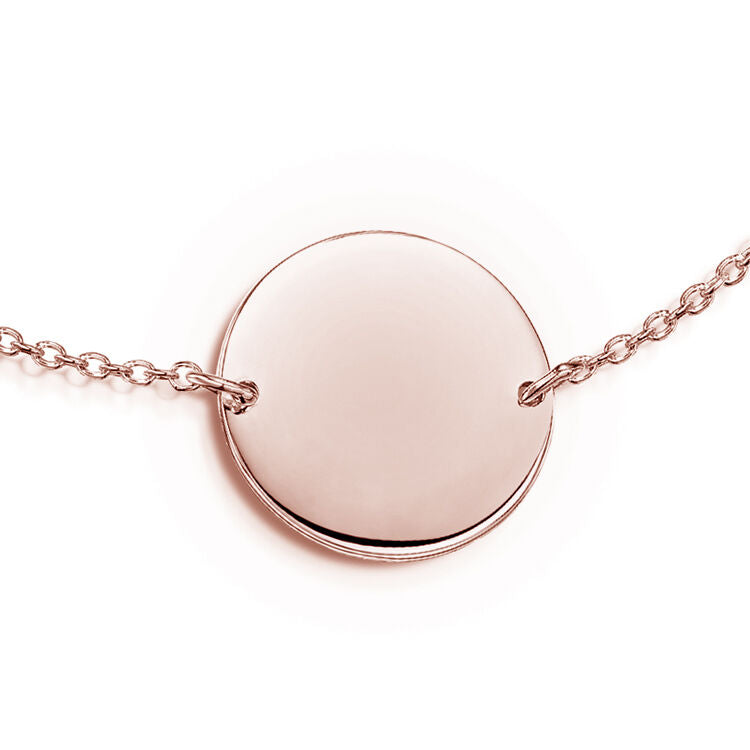 Disc Chain Personalised Bracelet – Rose Gold