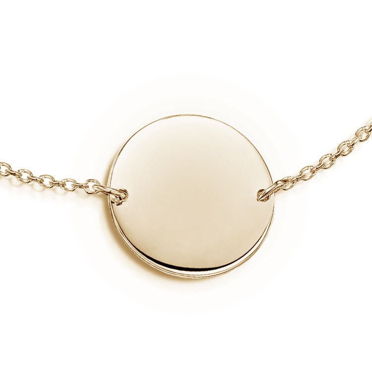 Disc Chain Personalised Bracelet – Gold