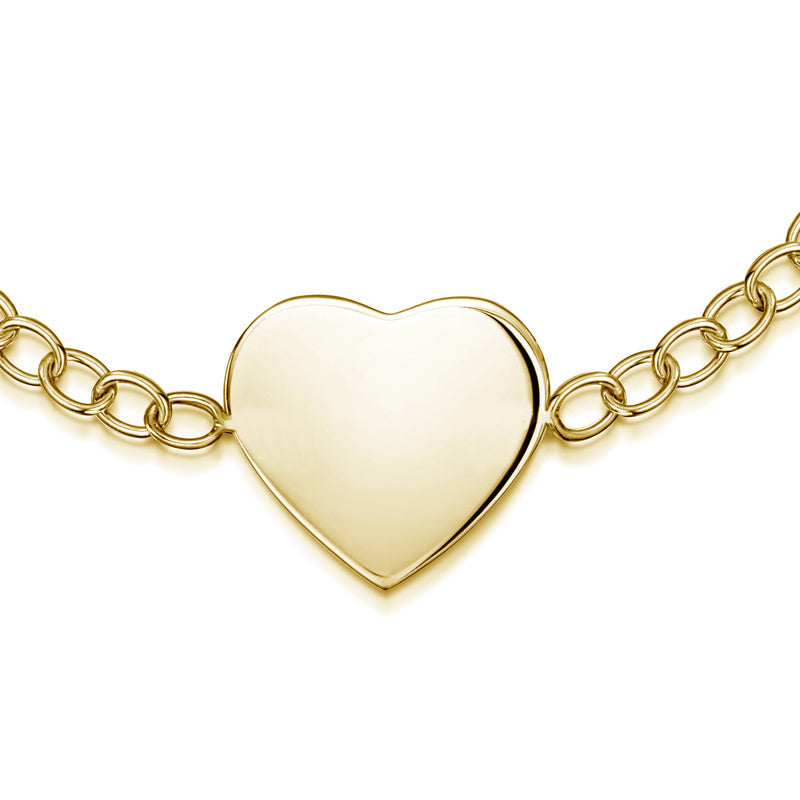 Rose Gold Heart Chain Personalised Bracelet