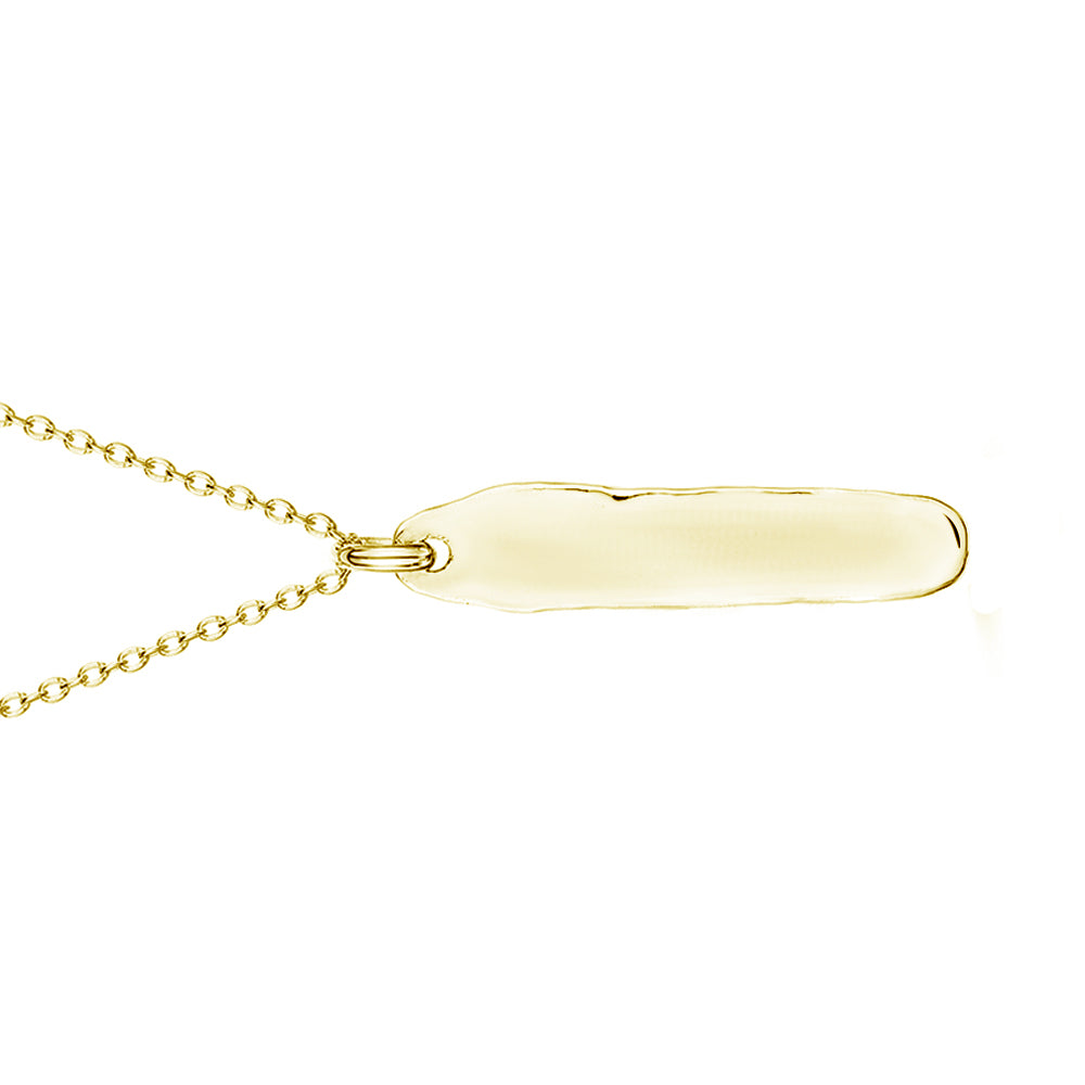 Gold Ingot Personalised Necklace
