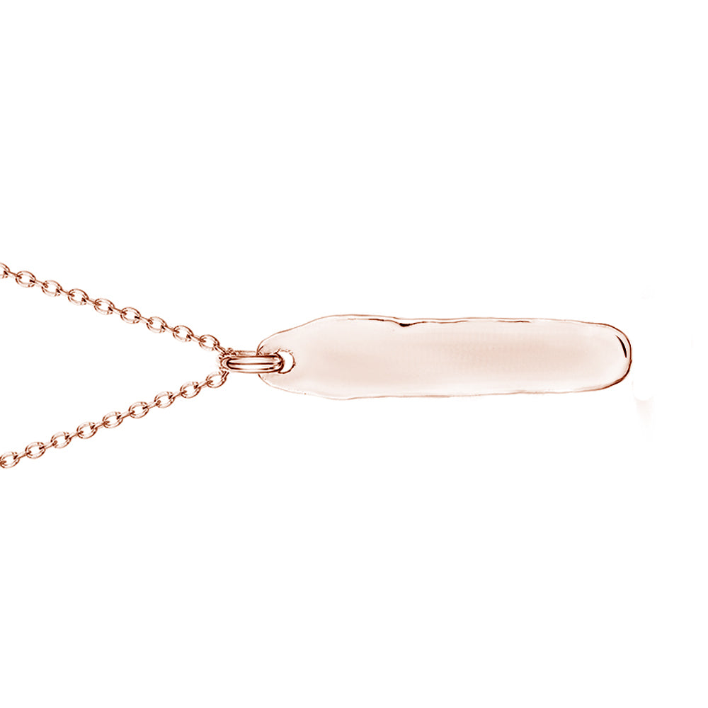Rose Gold Ingot Personalised Necklace