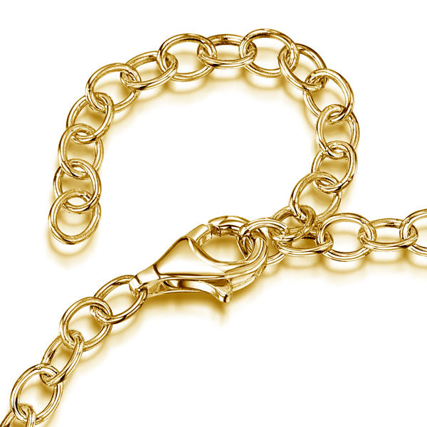 Rose Gold Heart Chain Personalised Bracelet
