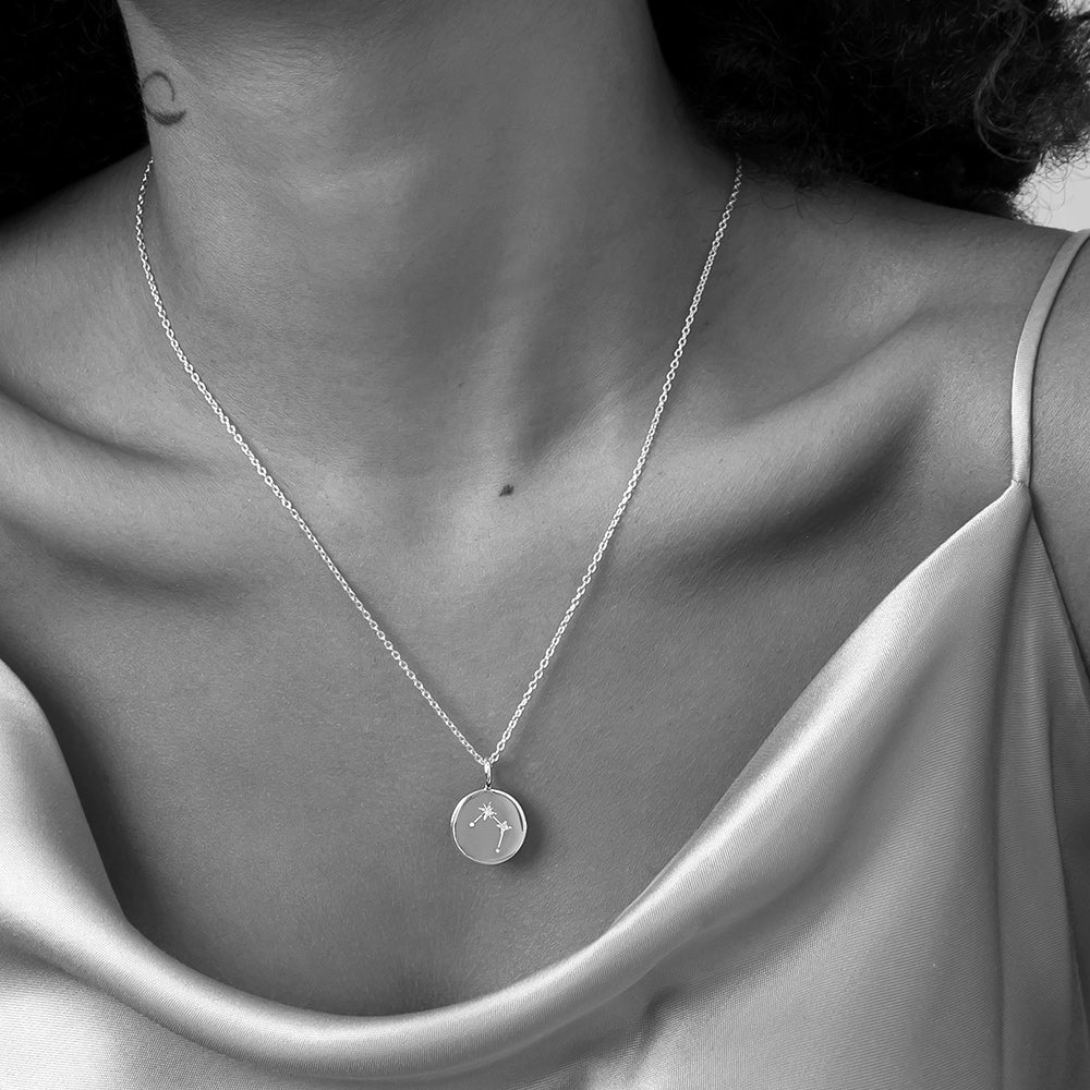 Zodiac Constellation Necklace - Diamond-Set Gold
