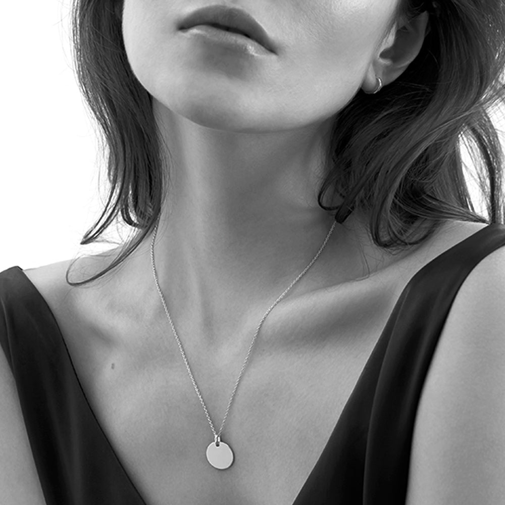 Handwriting Gold Coin Necklace