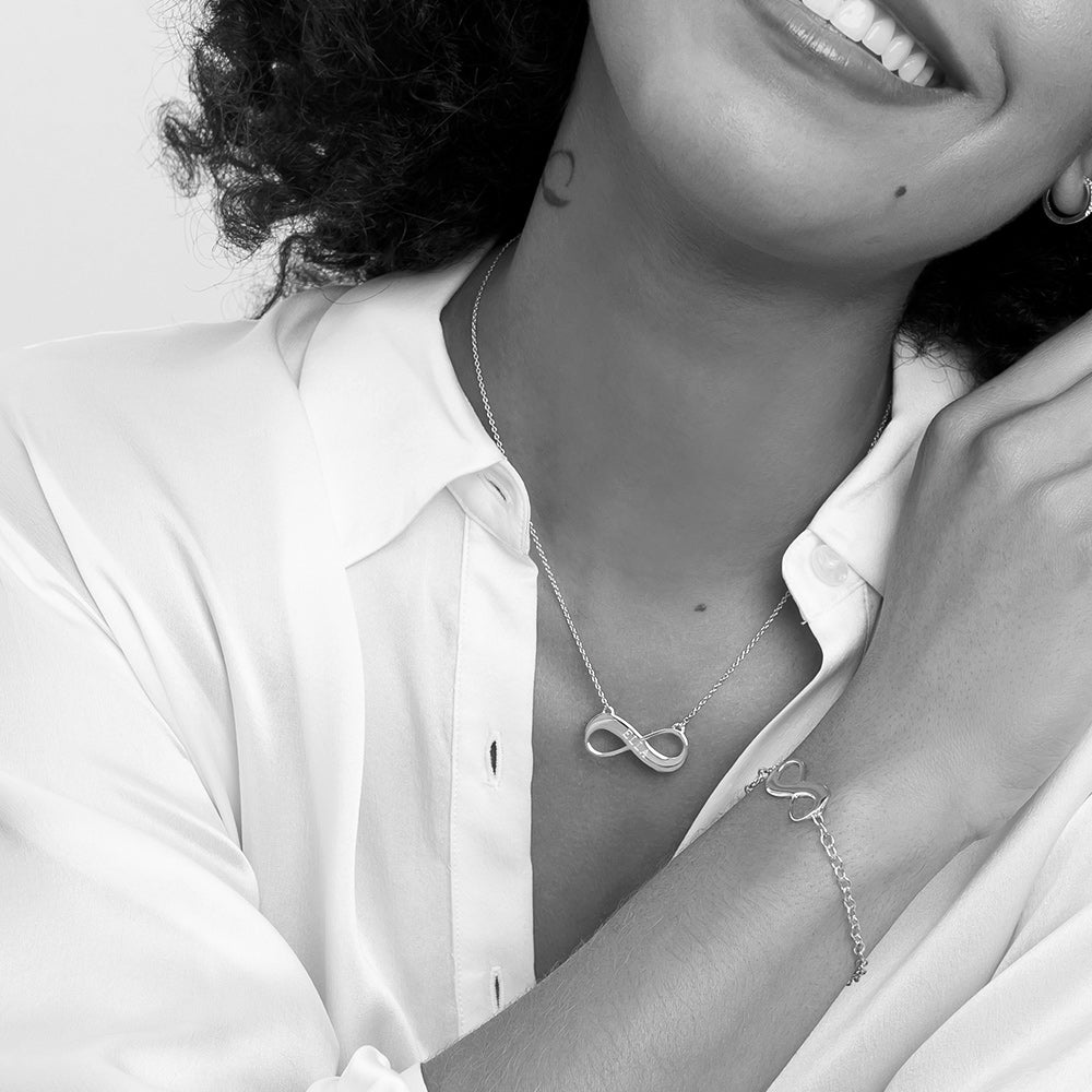 Infinity Personalised Necklace - Silver