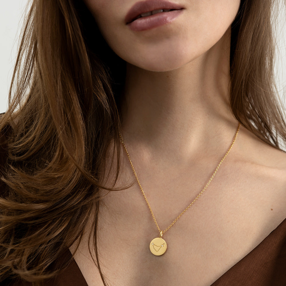 Zodiac Constellation Necklace - Diamond-Set Gold