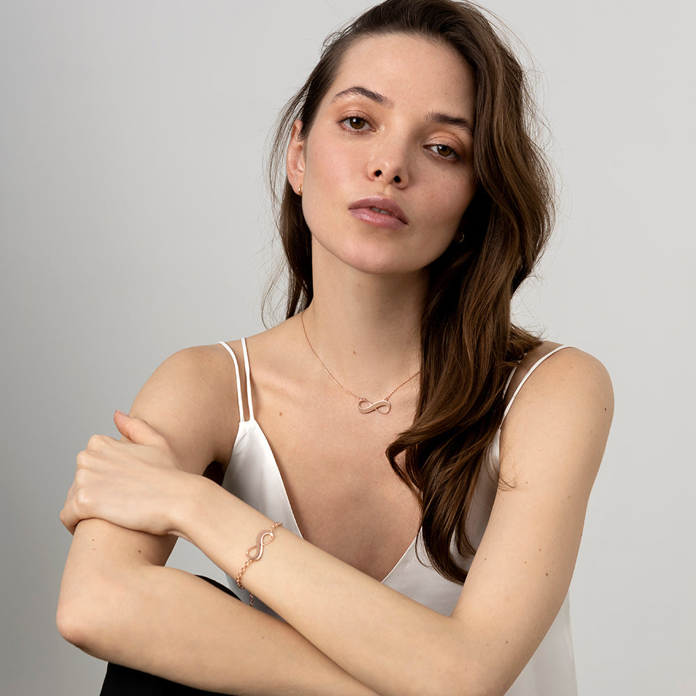 Infinity Personalised Necklace - Rose Gold