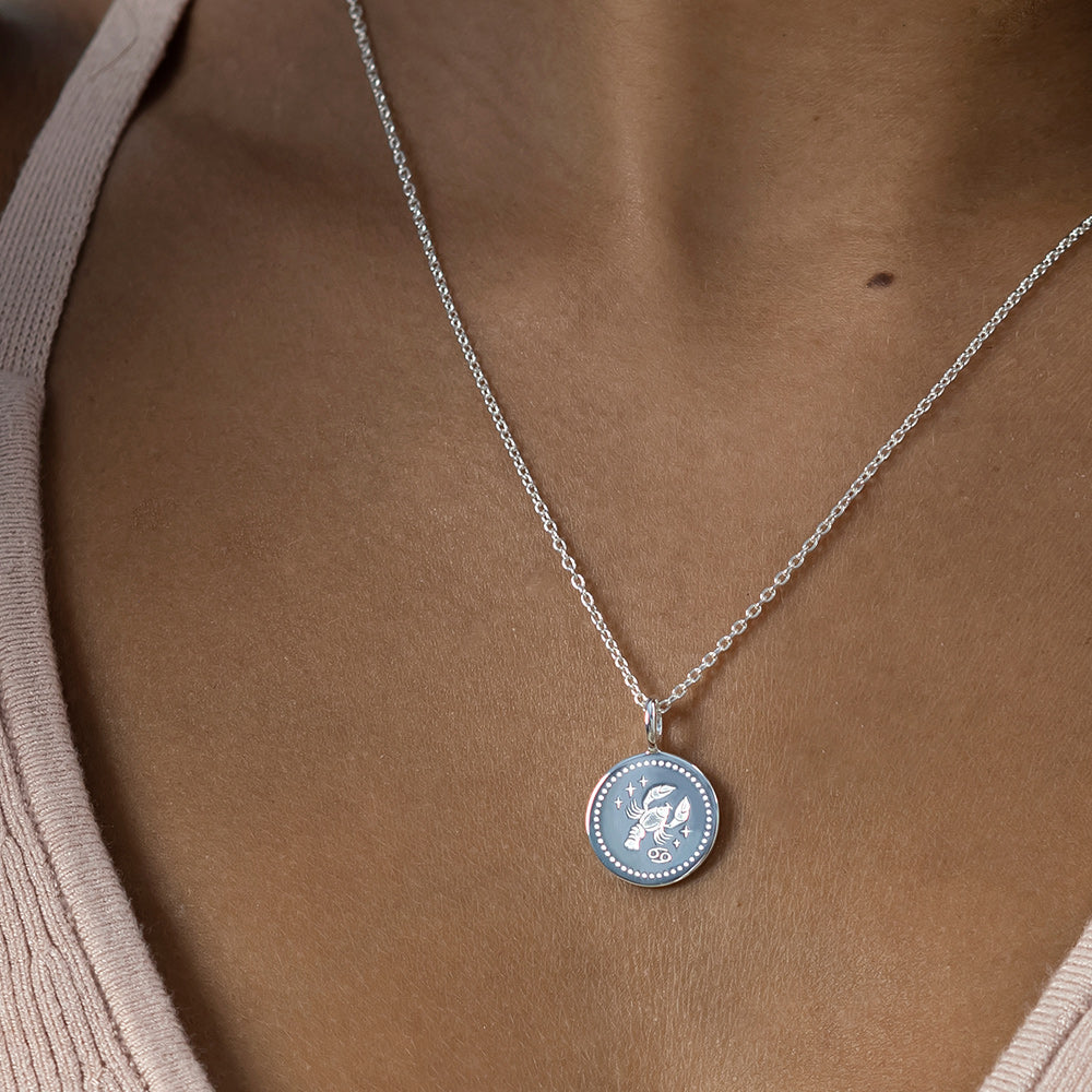 Zodiac Icon Necklace – Silver