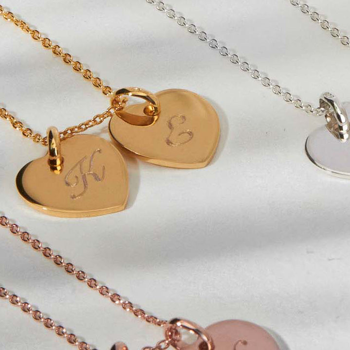 Little Twin Heart Personalised Necklace – Silver