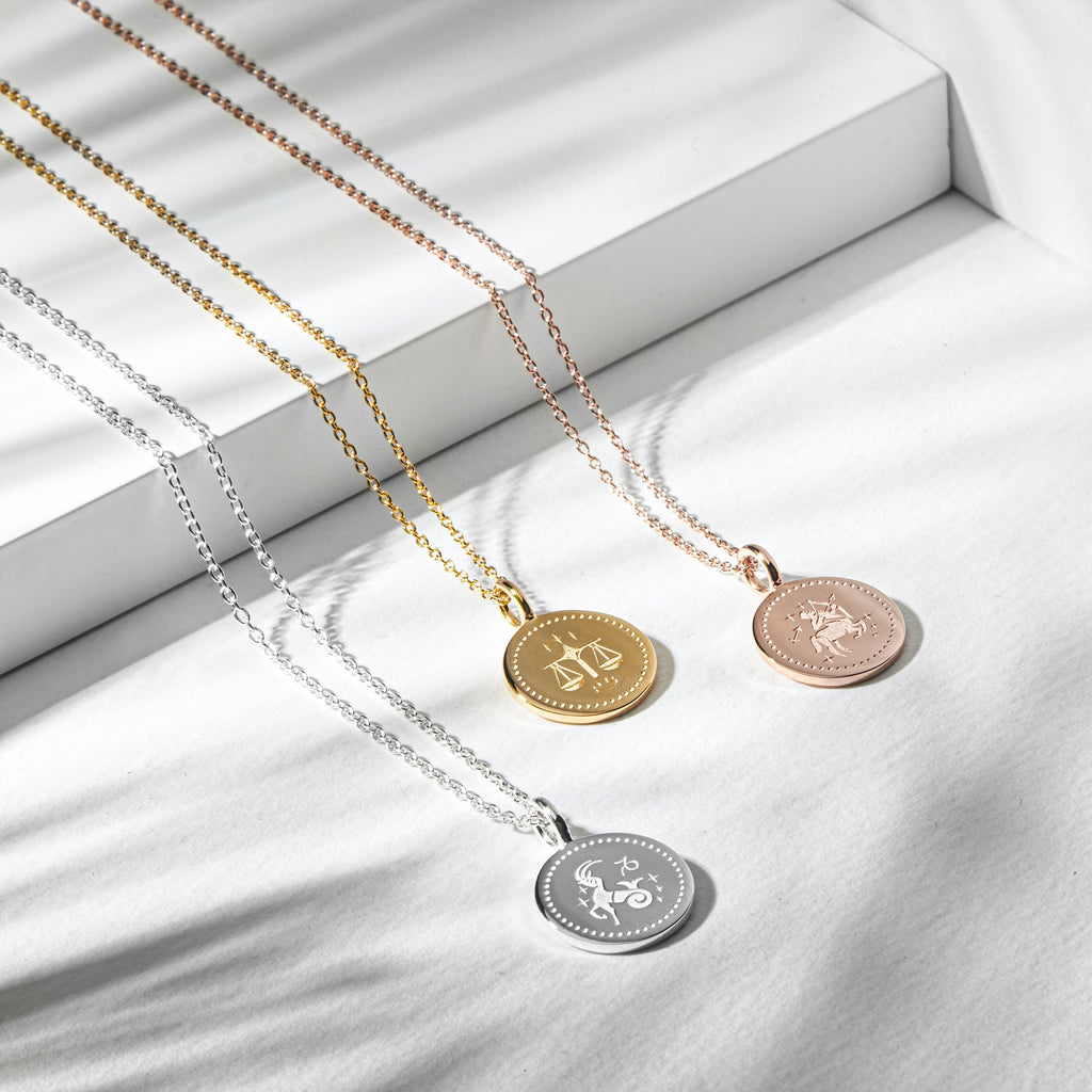 Zodiac Icon Necklace – Gold