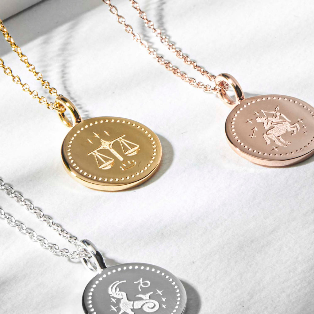 Zodiac Icon Necklace – Gold