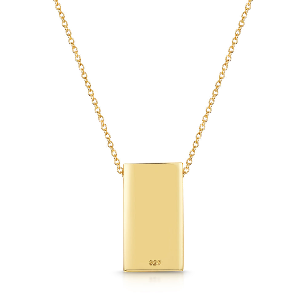 Oblong Gold Personalised Necklace